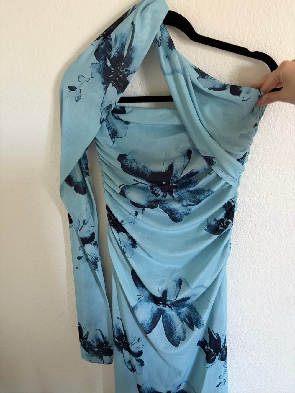 Peppermayo Songbird Maxi Dress - Blue Black Floral Floor Length - Picture 2 of 6